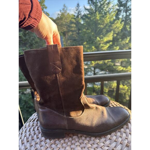 To Boot New York Adam Derrick Men’s 10 Leather Suede Calf Pull On Boots Brown - Picture 6 of 16